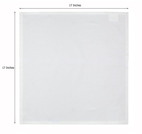 COTTON CRAFT White Dinner Napkins - Set of 24 Classic Twill Pure Cotton Soft Cloth Napkins - Durable Washable Reusable Napkin - Everyday Table Napkin - Restaurant Wedding Party Gift - 17 x 17 inches