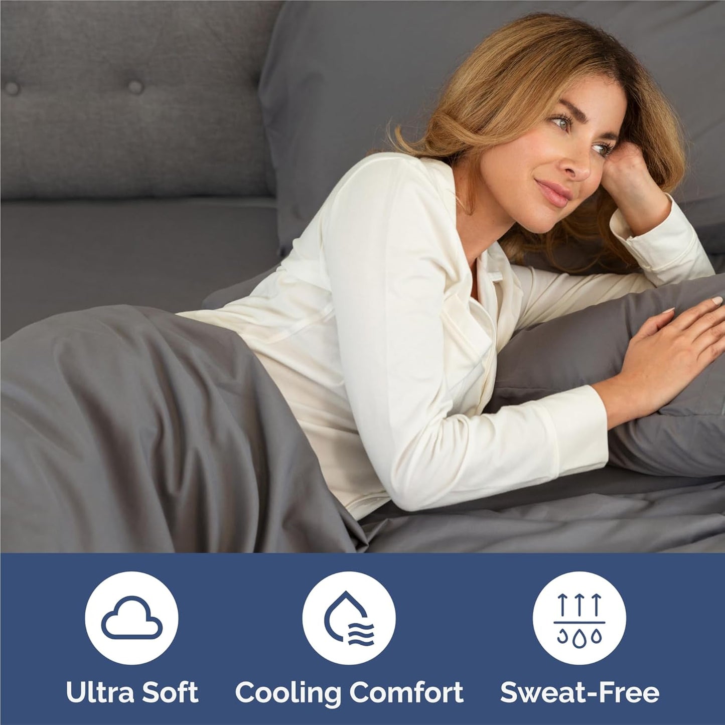 King 6 Piece Sheet Set - Ultra-Soft Cooling Bedding with Deep Pockets - Dark Grey | Hotel Luxury Comfort