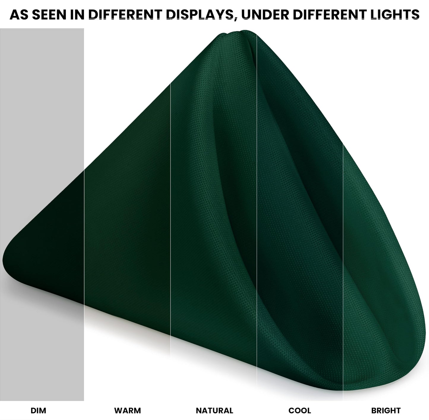 Utopia Home [288 Pack, Hunter Green] Cloth Napkins 17x17 Inches, 100% Polyester Hemmed Edges, Washable and Reusable Ideal for Parties, Weddings and Dinners