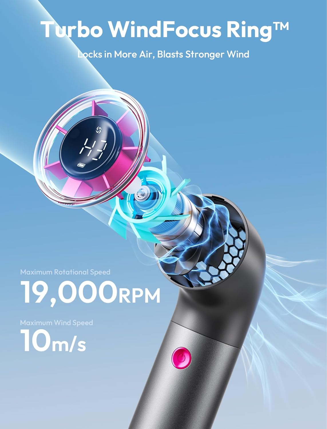 Skiennix Slim Portable Fan - Aero Ultra Handheld Design for Easy Cooling | Compact & Lightweight