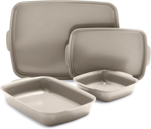 GreenPan Premiere Bakeware Set - Healthy Ceramic Nonstick, PFAS-Free, 4-Piece, Taupe, Oven & Broiler Safe