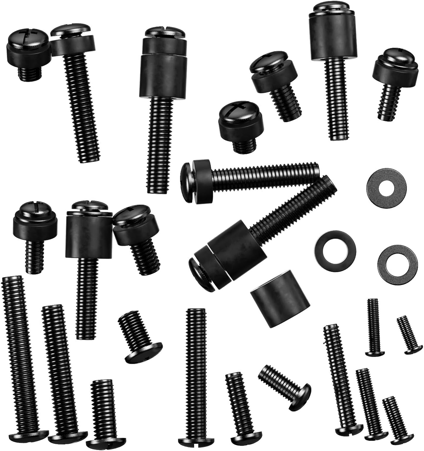 WALI Universal TV Mount Hardware Kit - Fits Most TVs Up to 80 Inches | Includes M4, M5, M6, M8 Bolts - Black