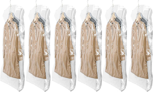 TAILI Vacuum Sealer Bags - Space-Saving Storage for Clothing & Travel | Jumbo Clear 6-Pack