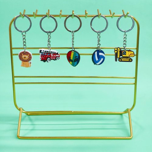 Gibleitz 30pcs Random Different Keychains,Mixed Non-Repeat Cute Key Chain for Classroom Prizes Students Incentives Holiday Gifts Party Favors