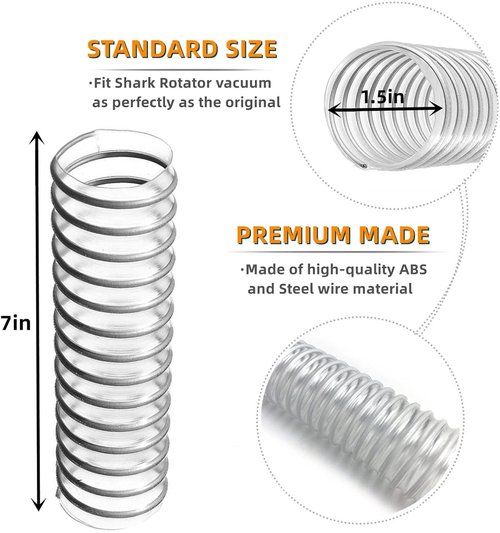 JEDELEOS Lower Hose for Shark Rotator NV752 | Durable Replacement Parts - 1-1/2” (Pack of 2)