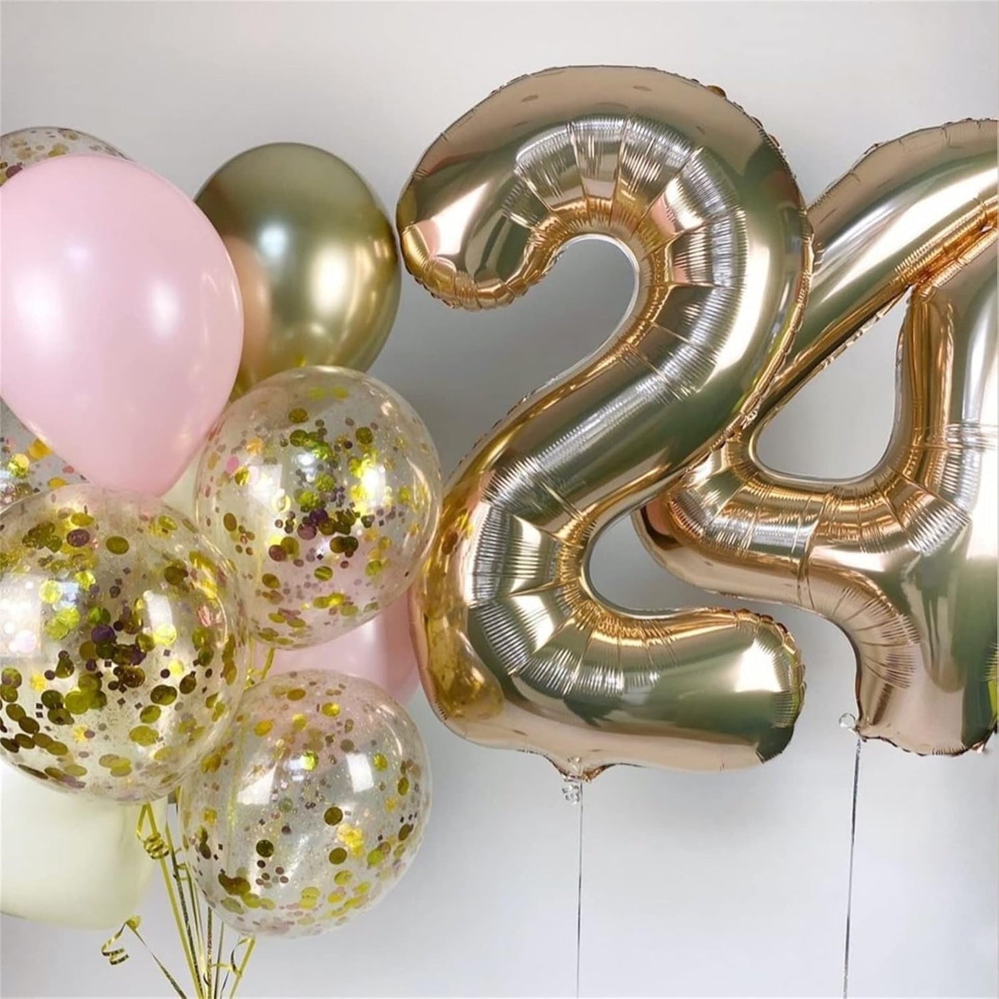 Skiennix 40 Inch Champagne Gold Number 9 Balloon - Self-Inflating Helium Balloon for Birthday & Anniversary Decor