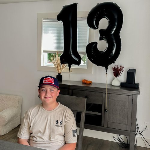 Black Number 14 Balloon 40 inch, 14 Number Balloons, 14th Black Birthday Decorations, 14 Year Old Girls Boys Party Supplies
