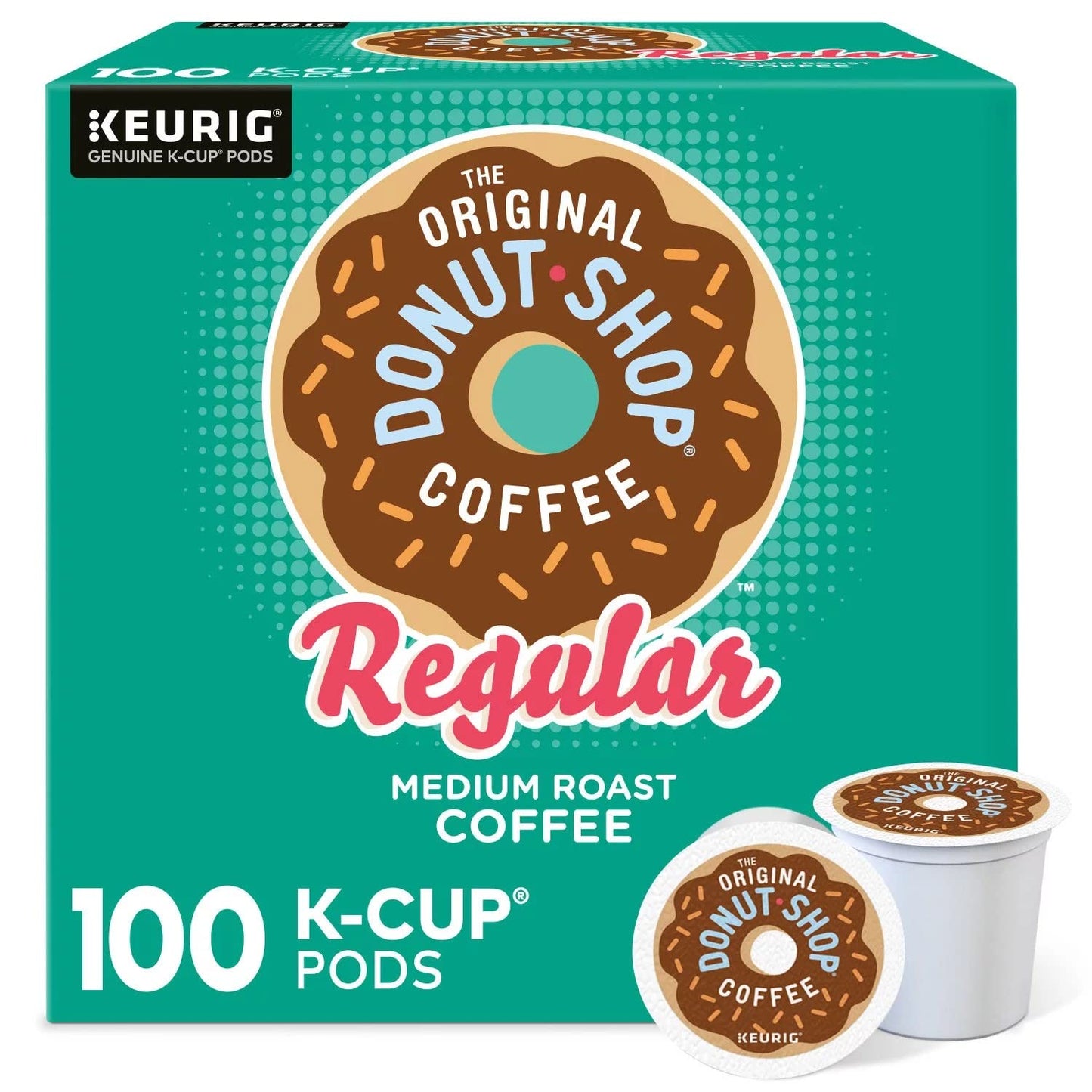 Original Donut Shop K-Cup Pack - Regular Coffee Pods | 100 Count for Keurig Machines