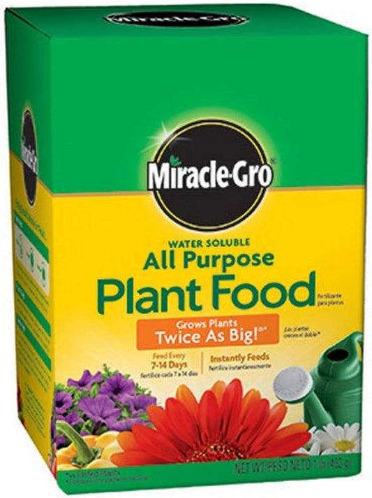 Miracle-GRO Water-Soluble All-Purpose Plant Food - 24-8-16 Formula, 1 Pound Pack