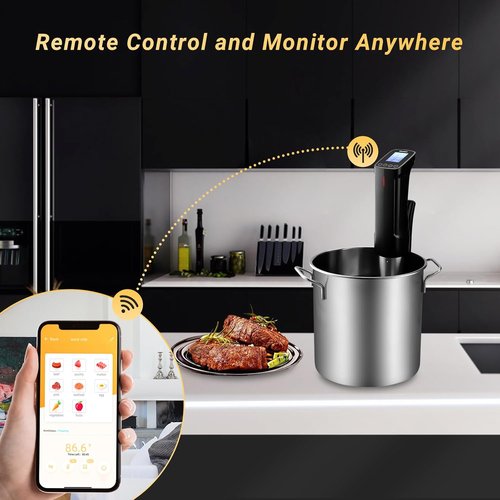 INKBIRD Sous Vide Cooker ISV-100W - 1000W Immersion Circulator with 14 Preset Recipes & Fast Heating Timer