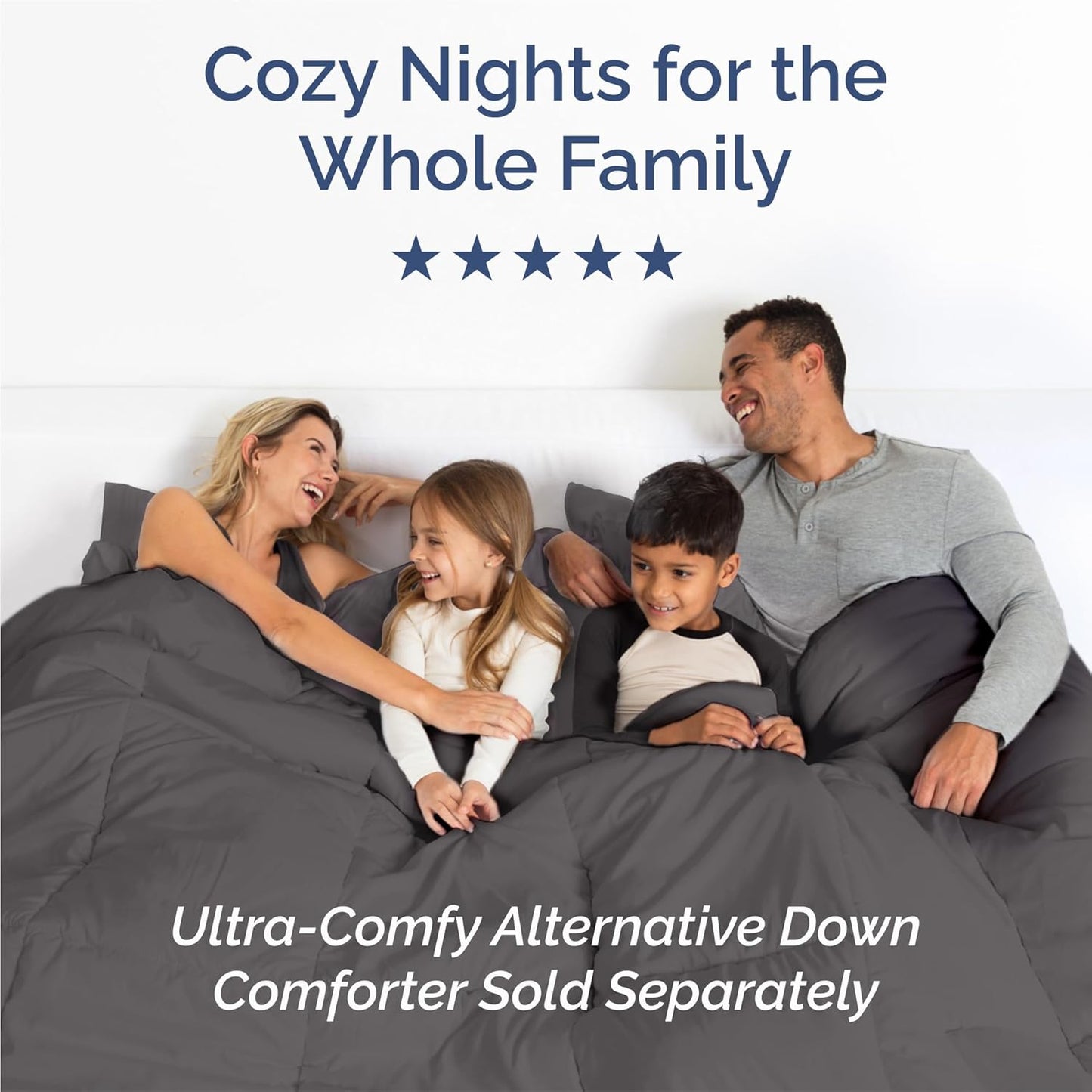 King Size 4 Piece Sheet Set - Ultra-Soft Cooling Bed Sheets | Hotel Luxury Bedding - Dark Grey