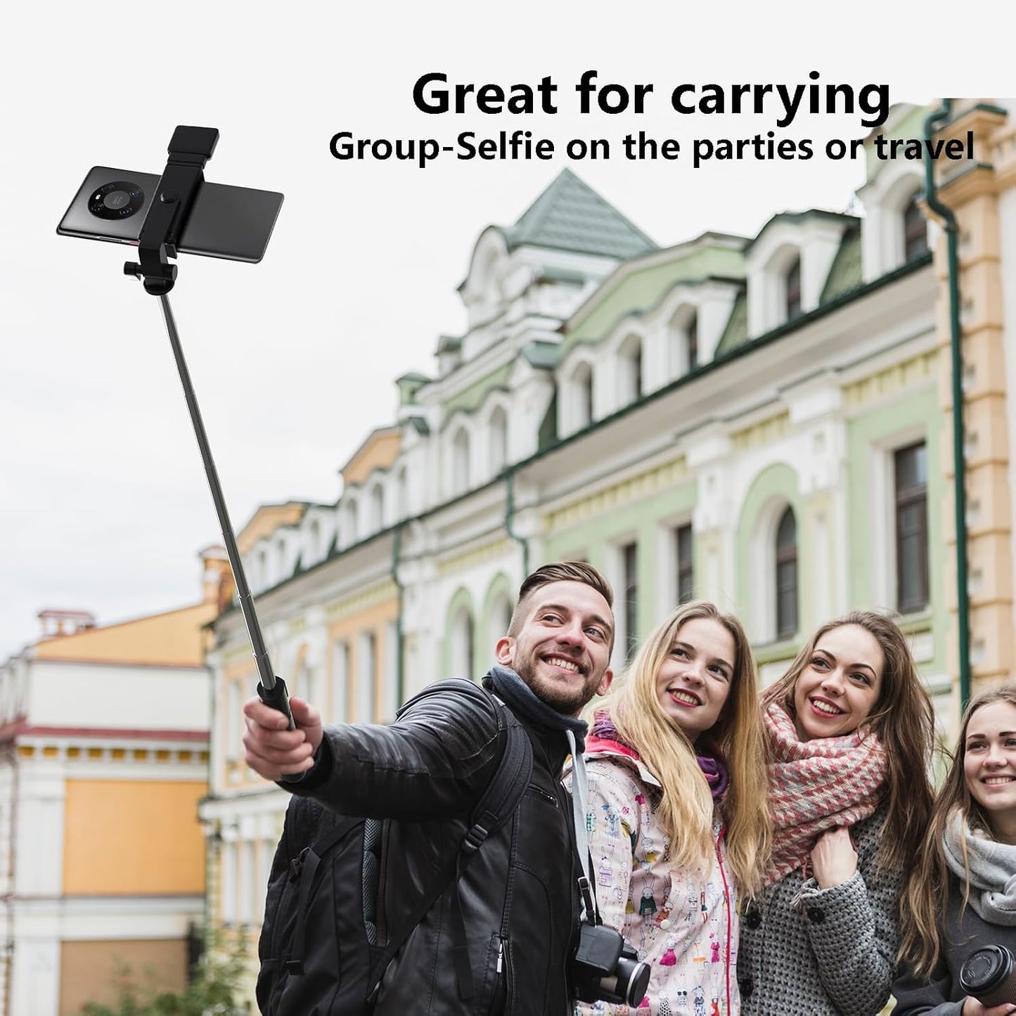 Skiennix Selfie Stick - 40-Inch Retractable Tripod with Wireless Remote & Light | Portable for Photography & Streaming