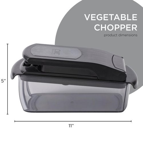 Cook with Color Vegetable Chopper - Multifunctional 11 in 1 Vegetable Chopper with Container - Food Chopper to Dice, Chop, Slice, Julienne and Spiralize, Black