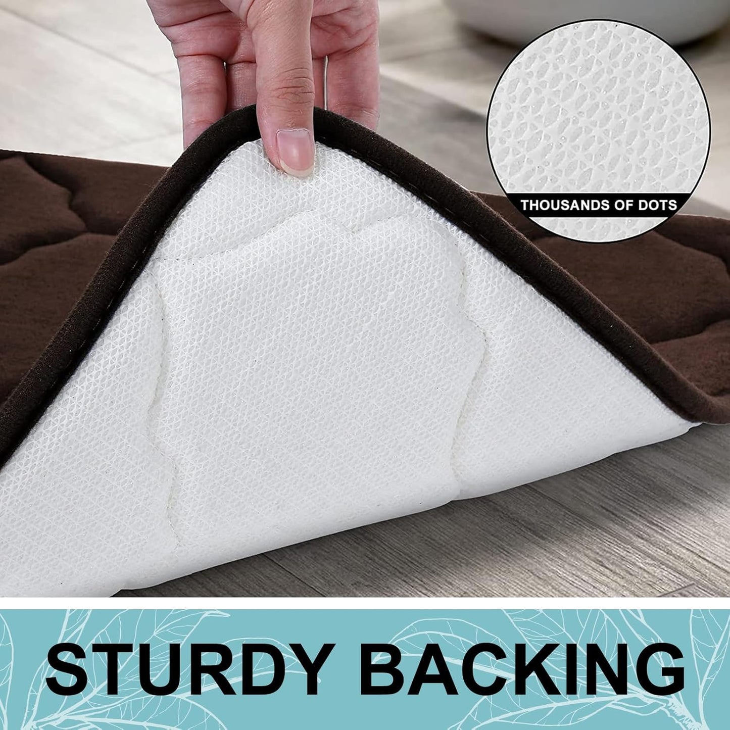 OLANLY Memory Foam Bath Mat Rug - Ultra Soft, Non-Slip & Absorbent | 24x16 Inches, Brown