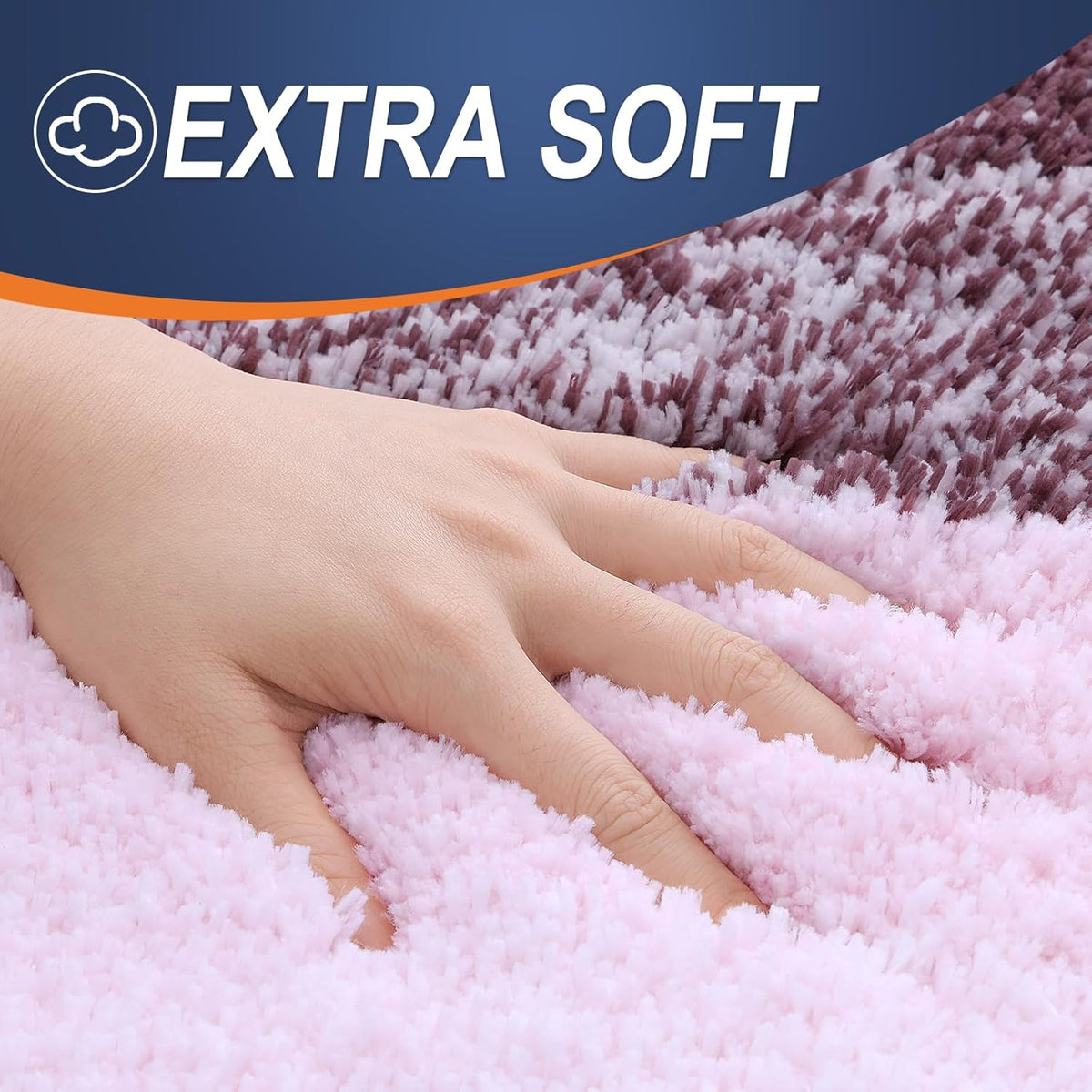 OLANLY Bathroom Runner Rug - Extra Soft Microfiber Mat | Quick Dry, Washable, 59x24, Mauve
