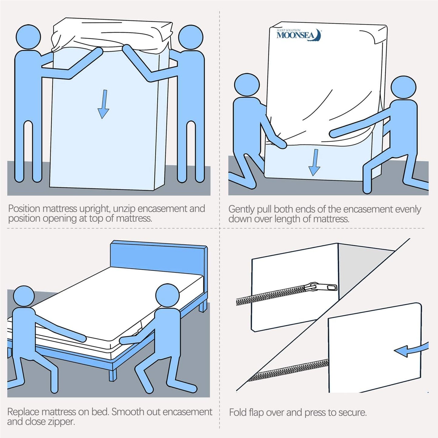 Skiennix Zippered Waterproof Twin XL Mattress Protector - 6-Sided Encasement for Ultimate Protection