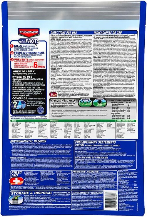 BioAdvanced 3-In-1 Weed and Feed Granules - Perfect for Southern Lawns, 12.5 lb Covers 5,000 Sq Ft