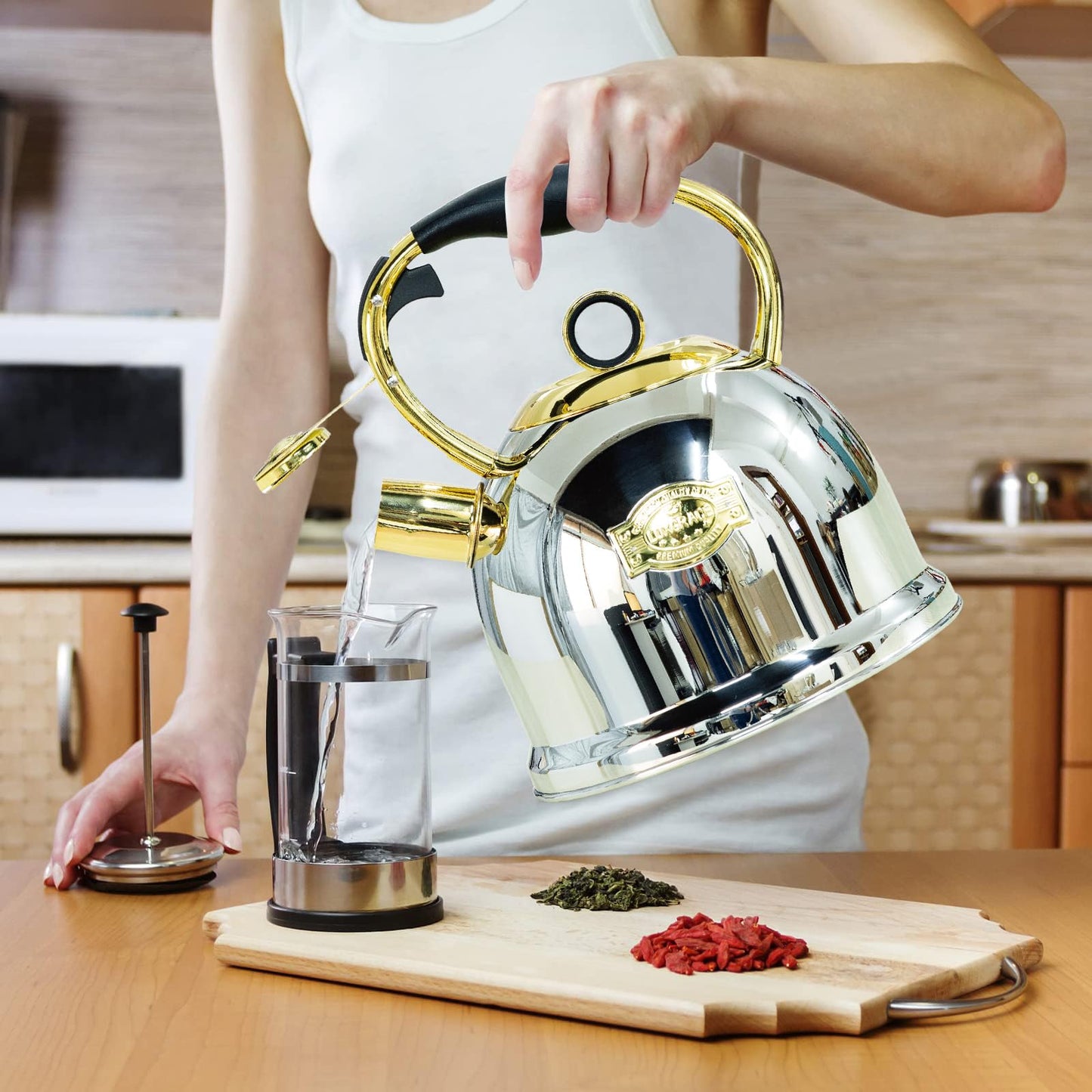 Tea Kettle for Stovetop, Food Grade Stainless Steel Water Kettle, Tea Pot for Home & Kitchen, 3.0 Qt