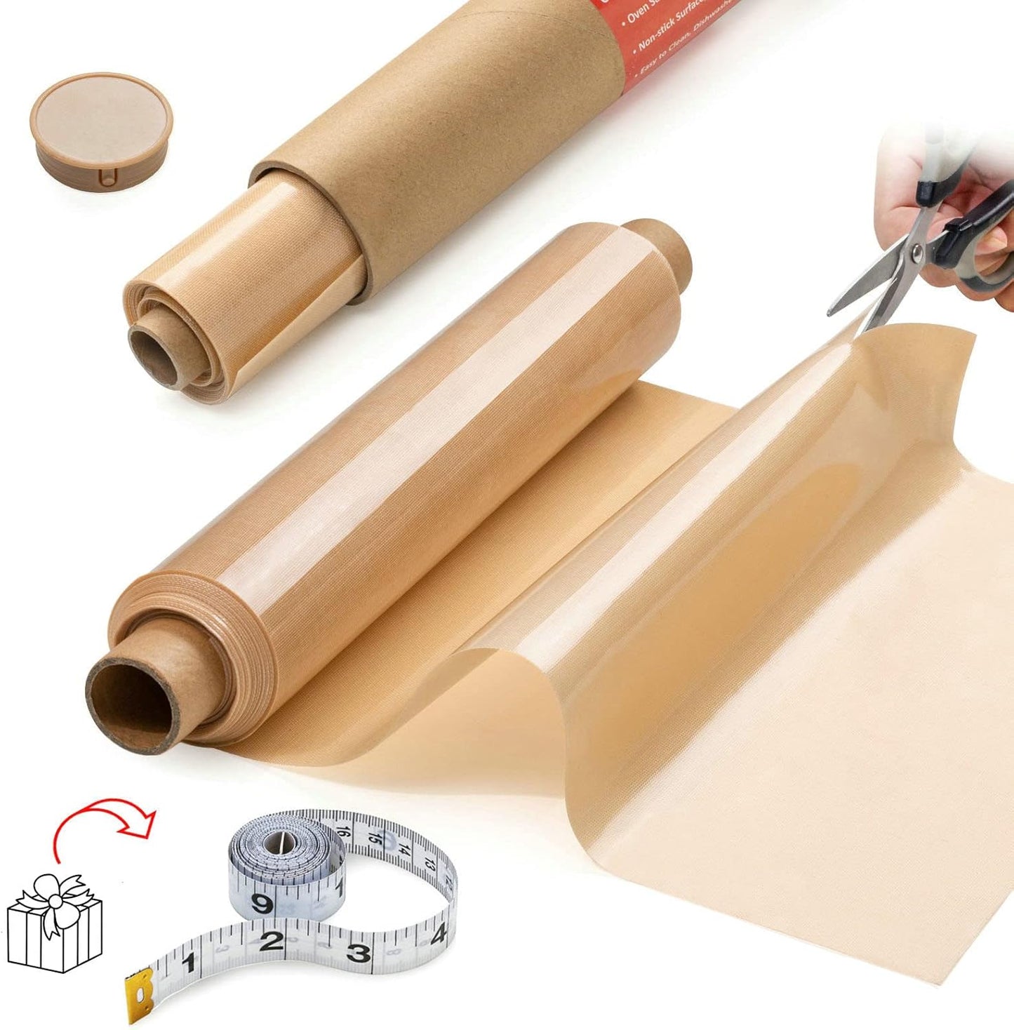 Skiennix Silicone Baking Mat Roll - 12" x 10FT Non-Stick, Heat-Resistant & Reusable Pastry Mat