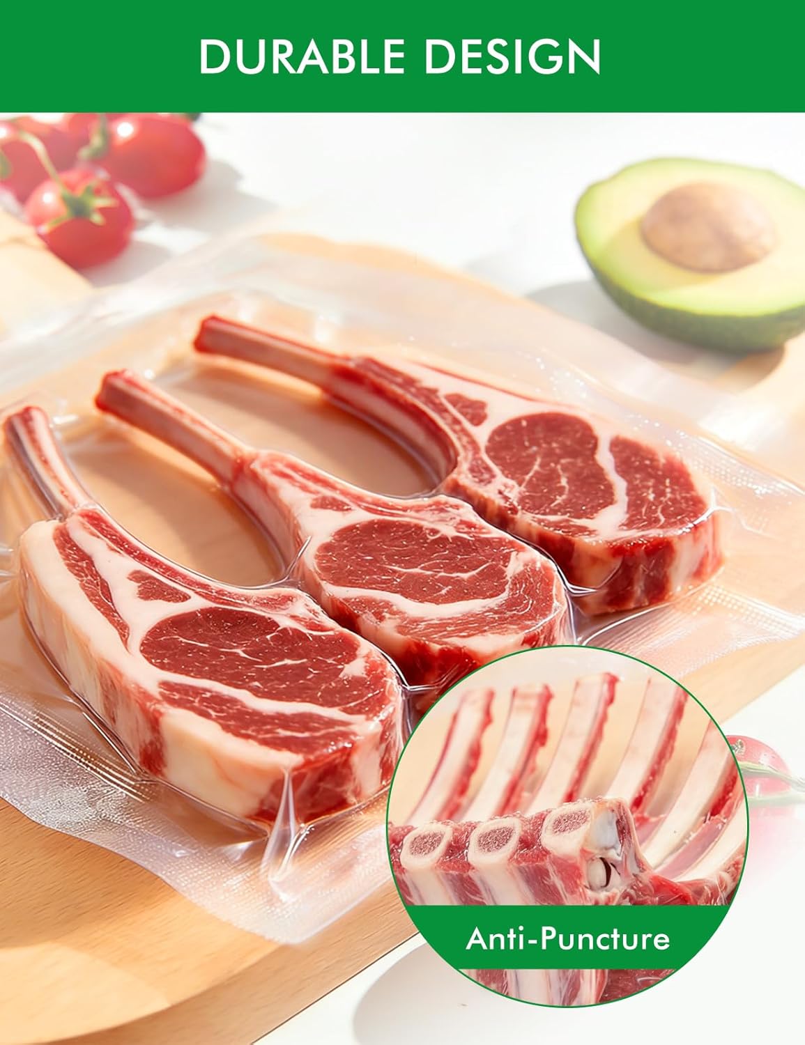 Vacuum Sealer Bags - Commercial Grade BPA-Free Food Storage | 150 Quart, 11"x16", 8"x12", 6"x10" Sizes