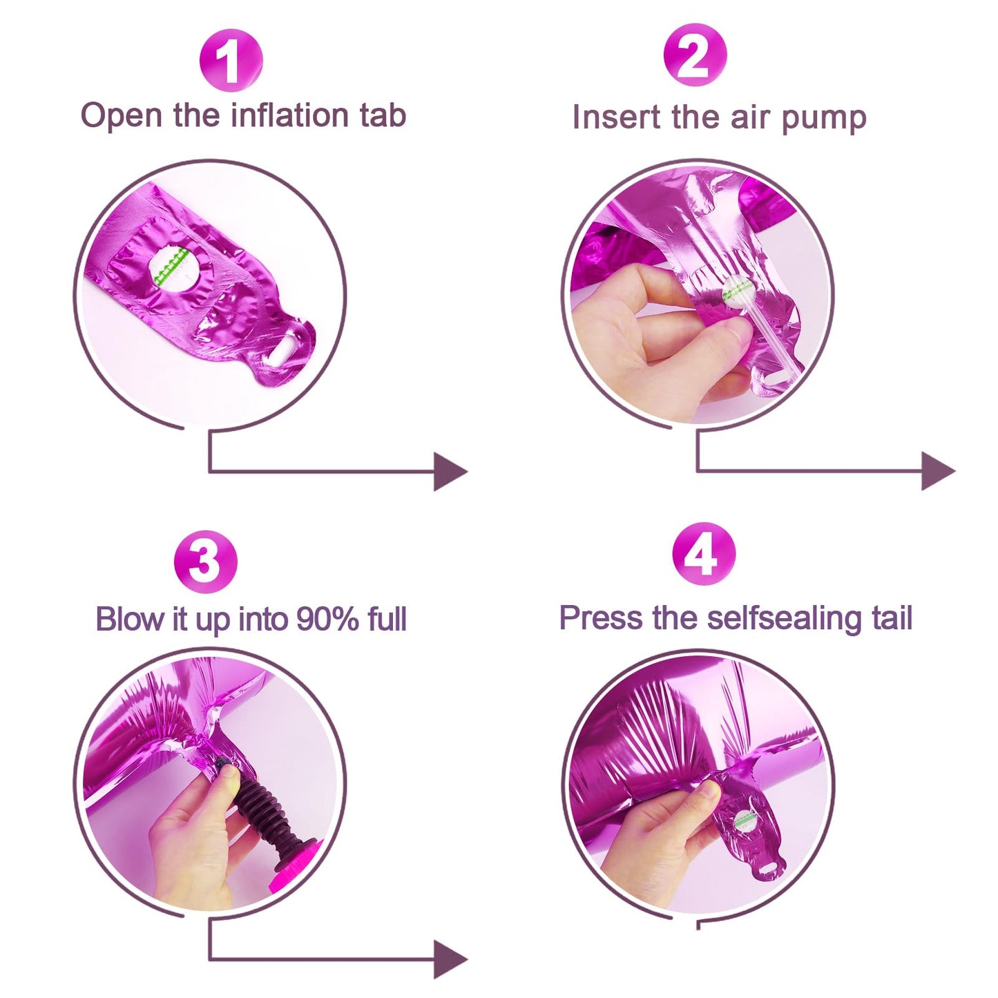 Rosy Purple 7 Balloon, Number Balloons 40 Inch, 7th Birthday Decorations for Girls Kids, Party Decoration for Women, Number 7 Balloon