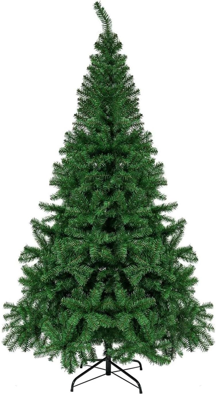 Juegoal 6-Foot Artificial Christmas Tree - 300 LED Warm White & Color Changing Lights | Durable Metal Legs, 850 Tips
