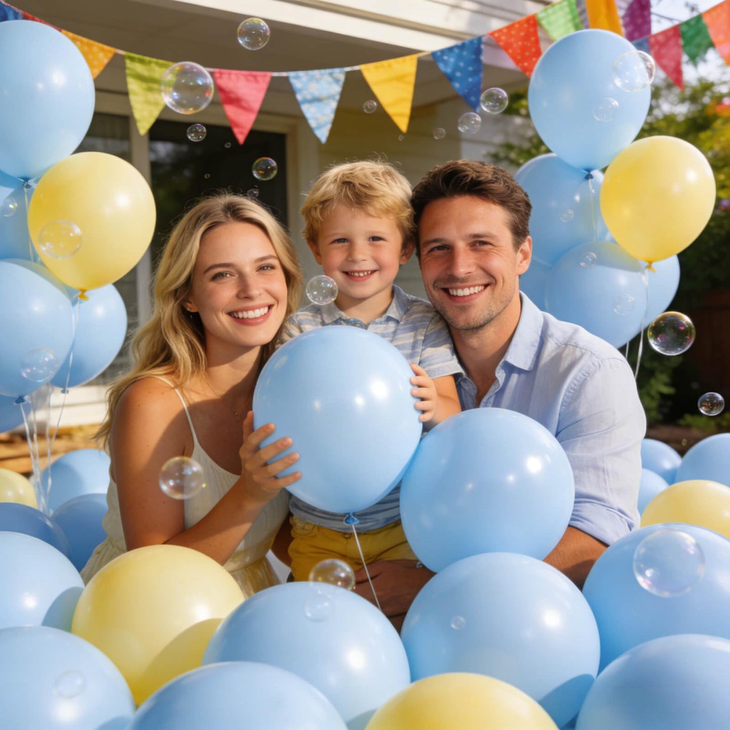 110pcs Pastel Blue Balloon 12 Inch, Pastel Blue Latex Balloons for Birthday Party Baby Shower Wedding(with 2 Ribbons).