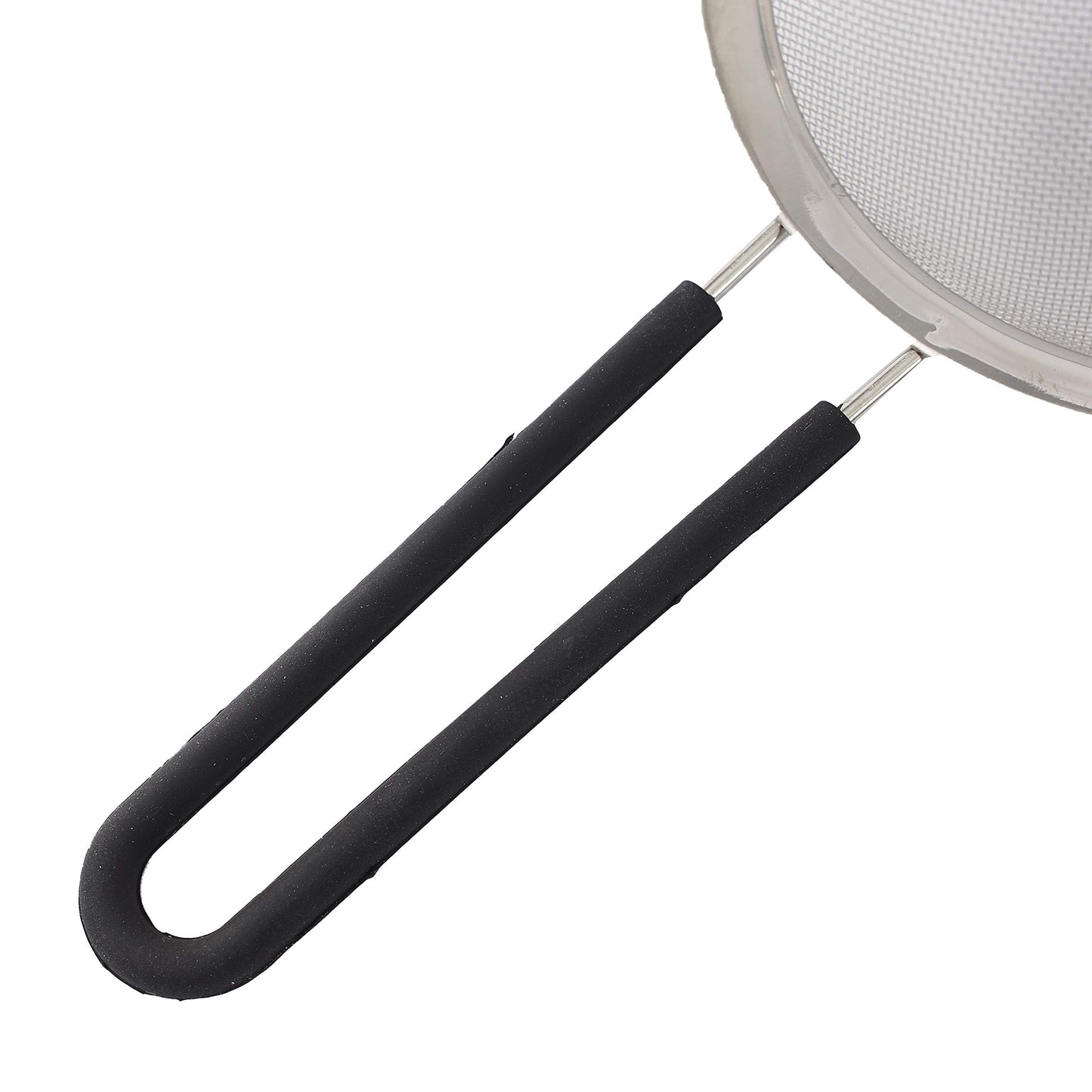 Graduated Stainless Steel Mesh Strainer Set - Black - Set of 3