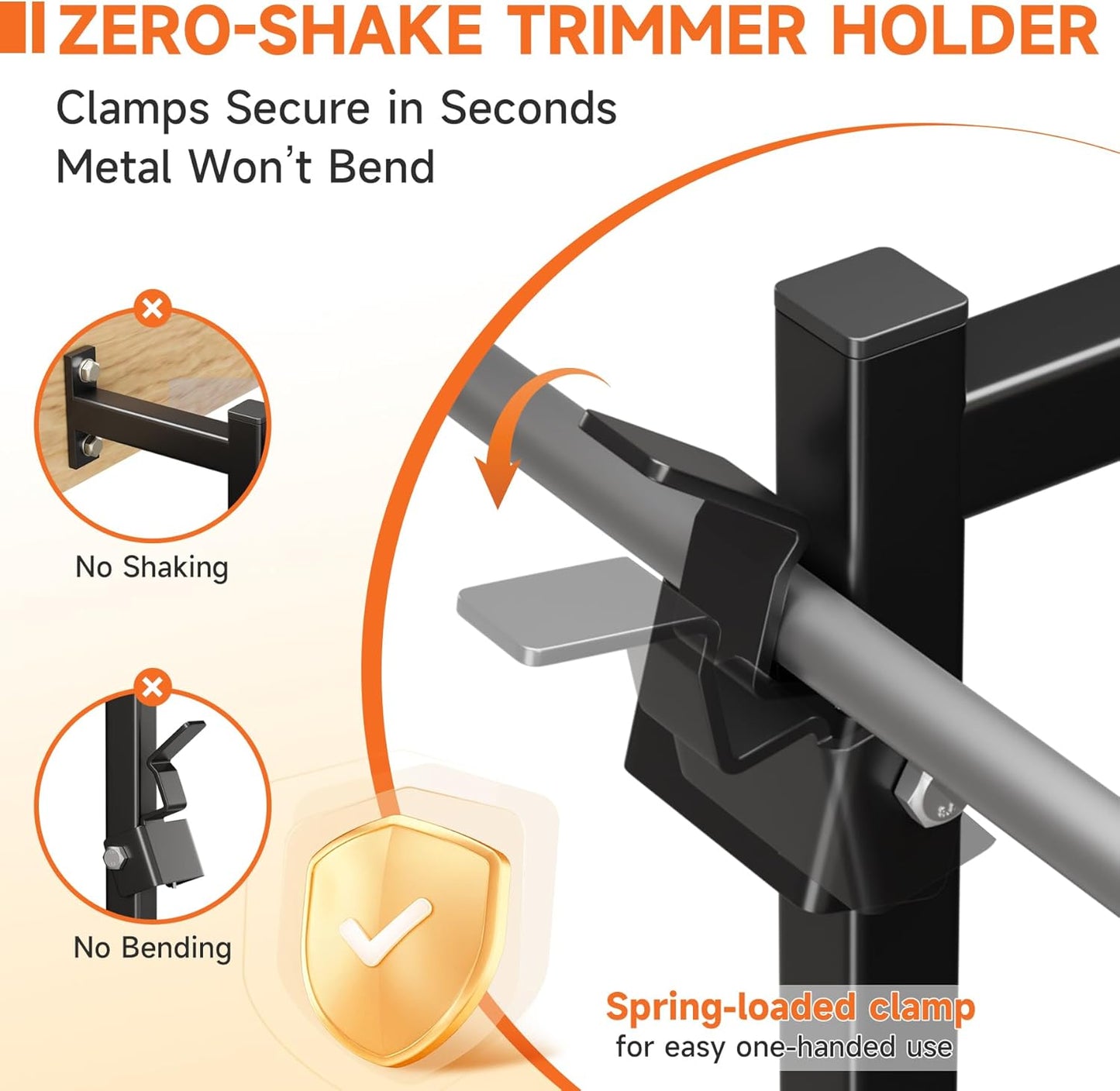Skiennix Weed Eater Rack - Durable Landscape Trimmer Holder for Enclosed Trailers | Lawn Equipment Accessory