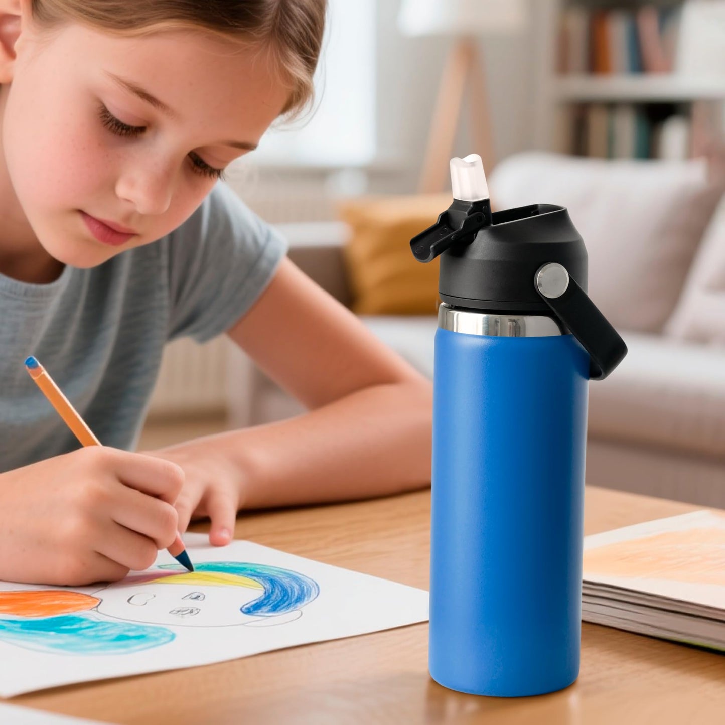 Lid Replacement for Simple Modern Summit 10 oz 12 oz 14 oz 16 oz 18 oz 20 oz 22 oz 24 oz 32 oz 40 oz 64 oz Water Bottle,Straw Lids With Straw For Hydro Flask,Thermoflask,Takeya, BPA Free,LeakProof 2pc