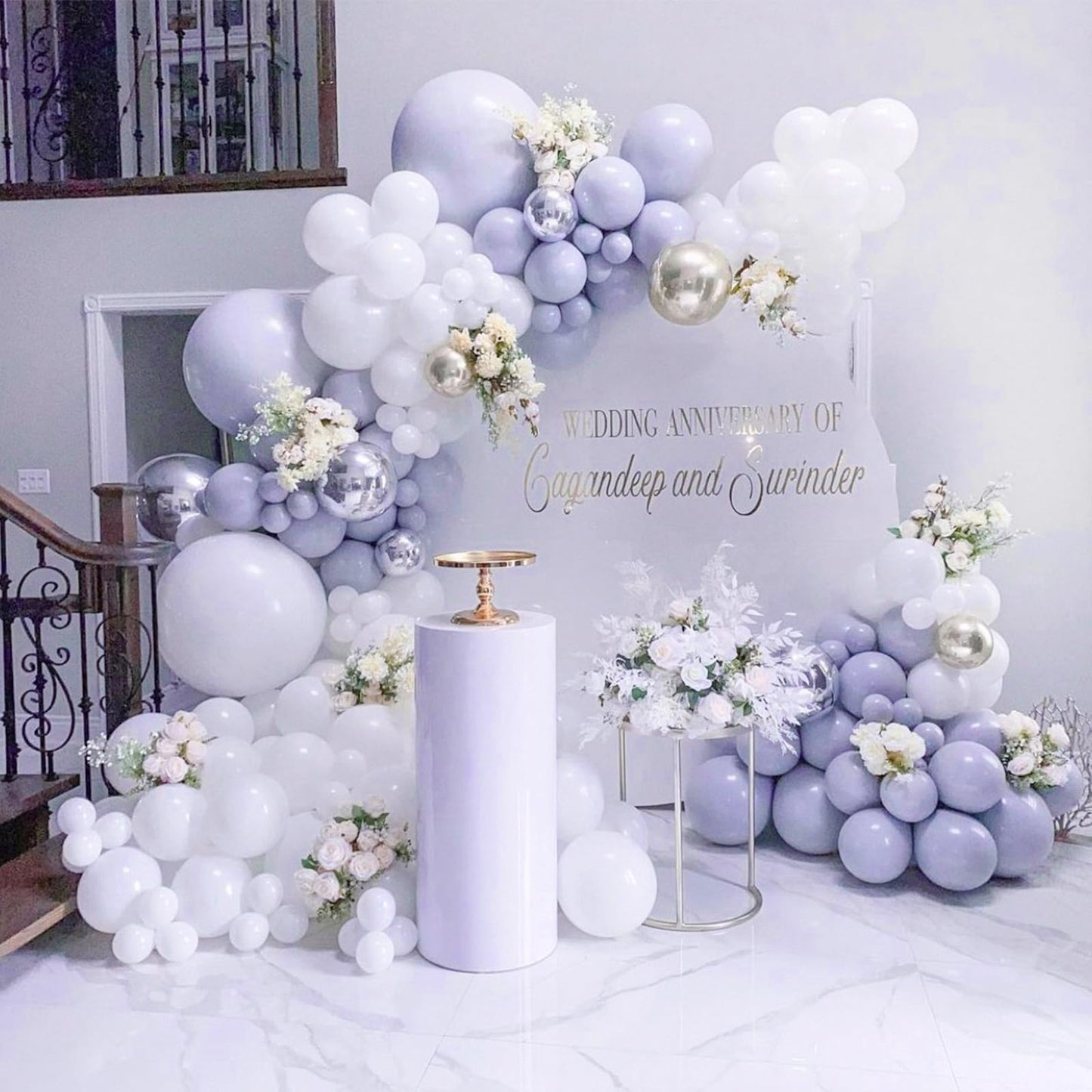 PartyWoo Dusty Blue Balloons 100pcs 12 Inch Boho Dusty Purple Muted Lavender Latex Balloons for Boy Baby Shower Anniversary Bachelorette Graduation Engagement Birthday Party Decorations Blue-F16