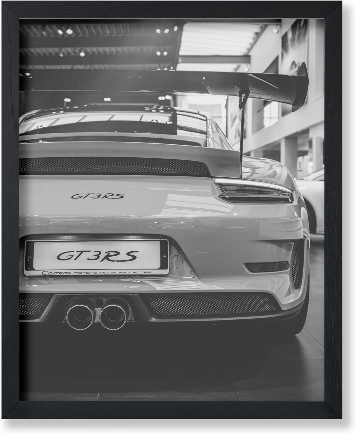 Poster Master Luxury Car Print - Black and White Automobile Photography - 8x10 Unframed Wall Art