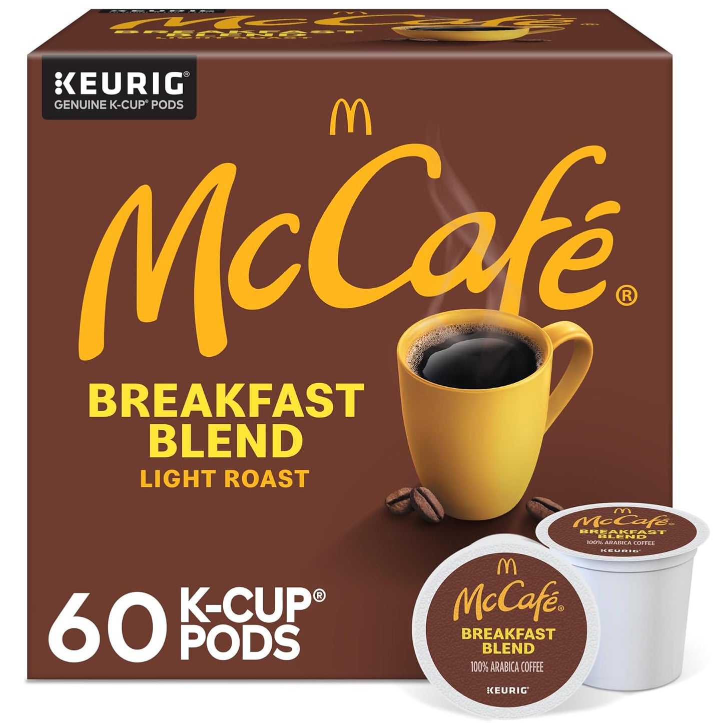 McCafe Breakfast Blend Coffee | Light Roast Single Serve K-Cup Pods | 60 Count (6 Packs of 10)