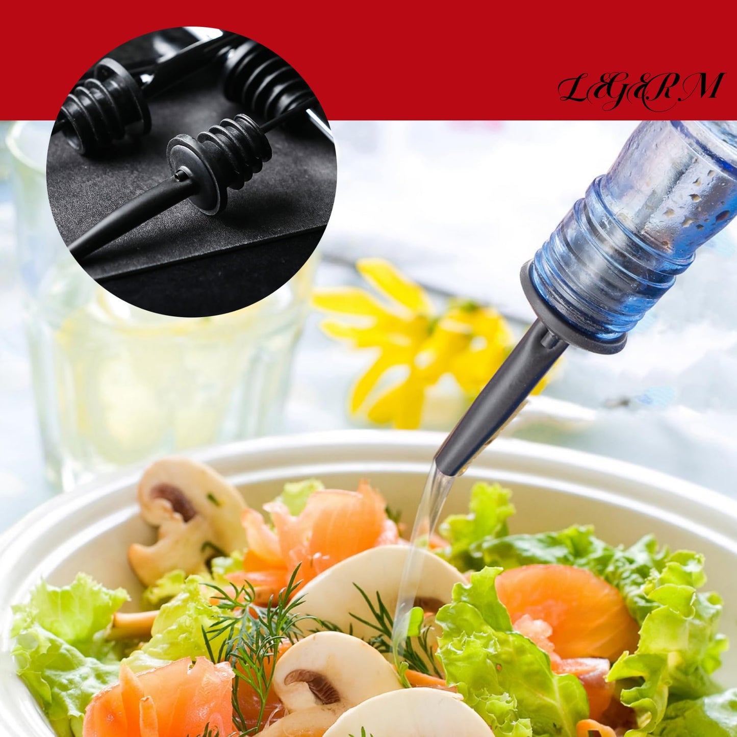 Pour Spouts for Liquor Bottles Speed Pour Pourers with Dust Cap 7+7