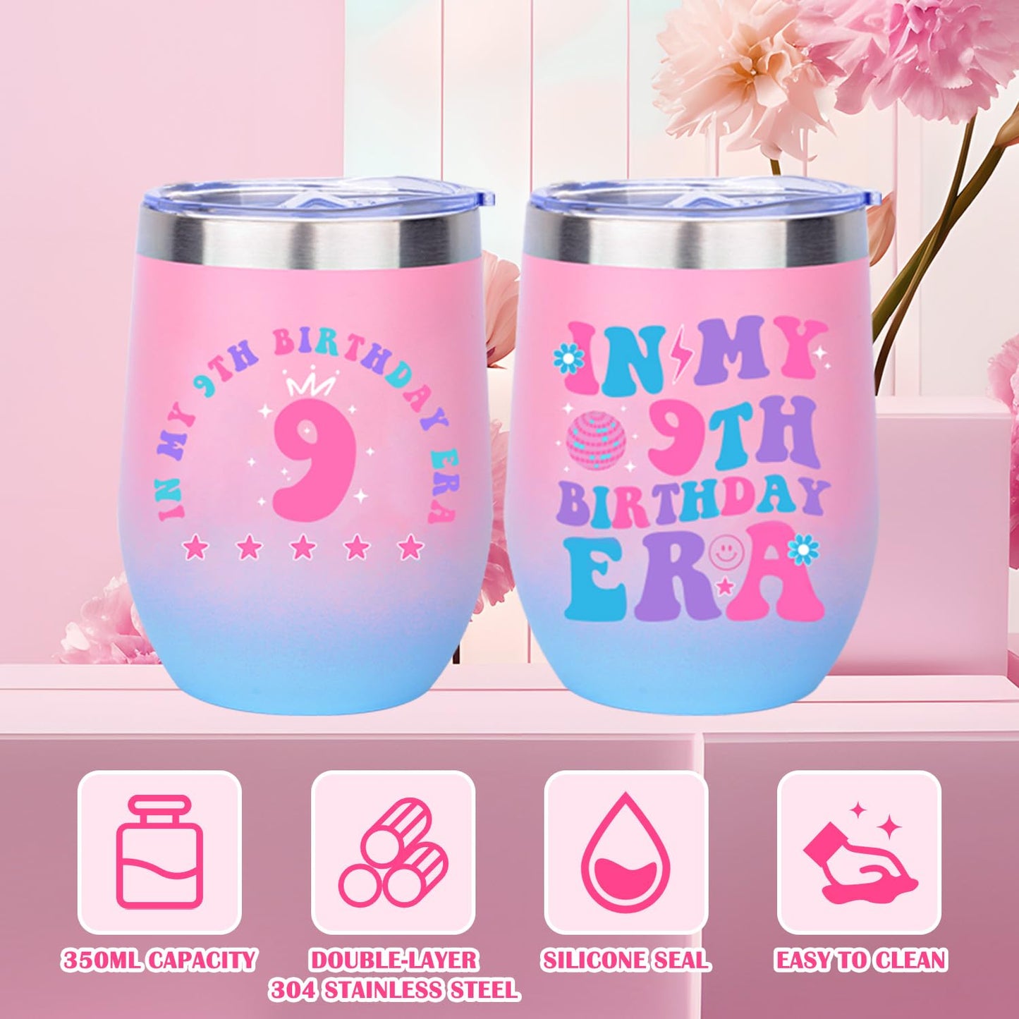 TOUPONS 9 Year Old Girl Birthday Gifts, Best 9th Birthday Gifts for Girls, Gift Ideas for 9 Year Old Girls, Happy 9th Birthday Gift, Nine Yrs Old Christmas Gifts for Daughter Niece Granddaughter
