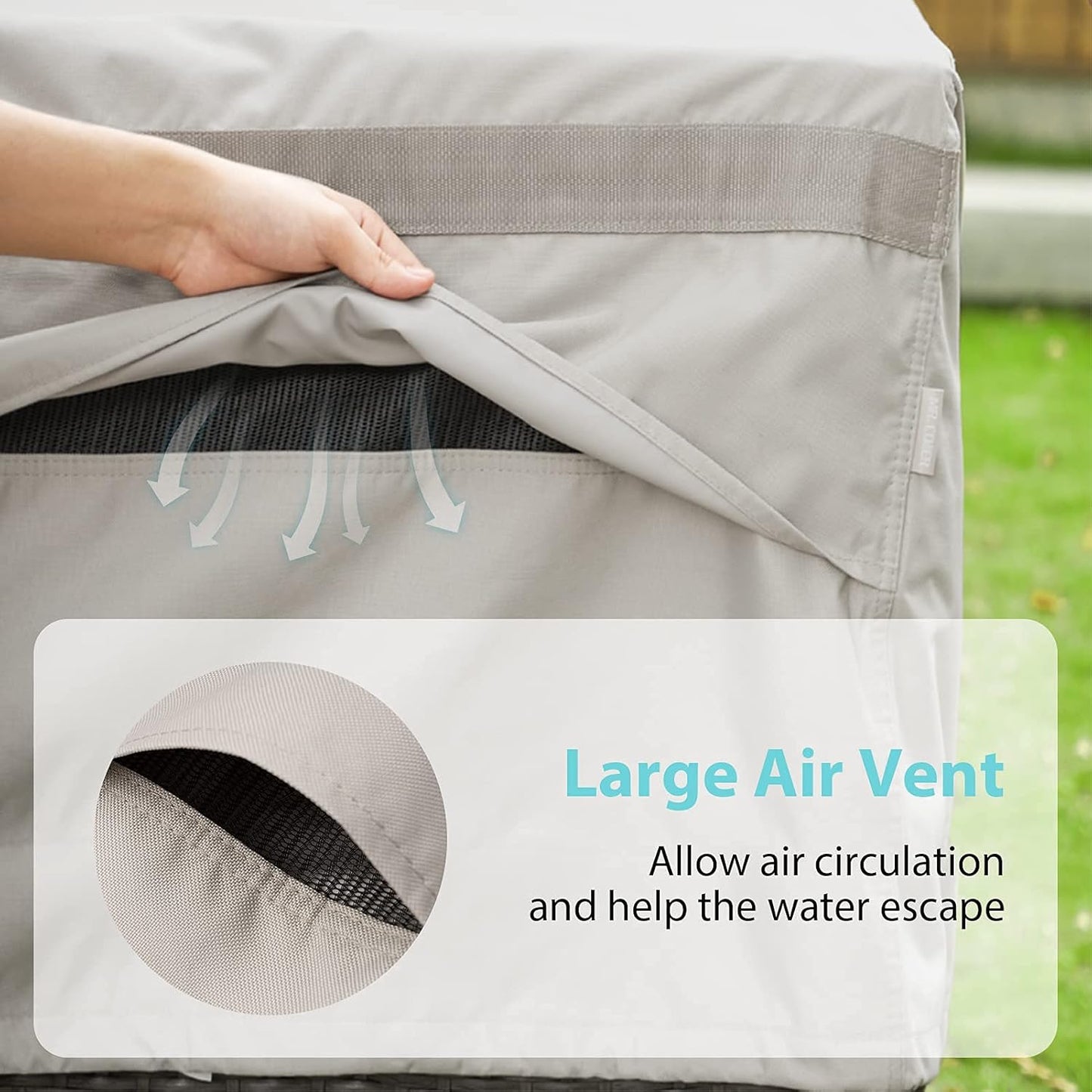 MR. COVER Waterproof Patio Chair Covers - Durable Deep Seat Protection for Outdoor Furniture | 35W x 38D x 31H Inches, Beige (2-Pack)