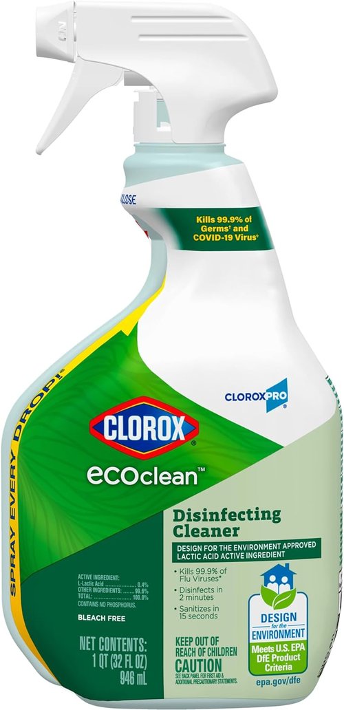 Clorox Pro EcoClean Disinfecting Cleaner Spray - 32 Oz Bottle for Effective Germ Protection