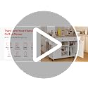 White Kitchen Island Cart with Storage, Drawer, Towel Rack & Swivel Wheels - 23.2" W