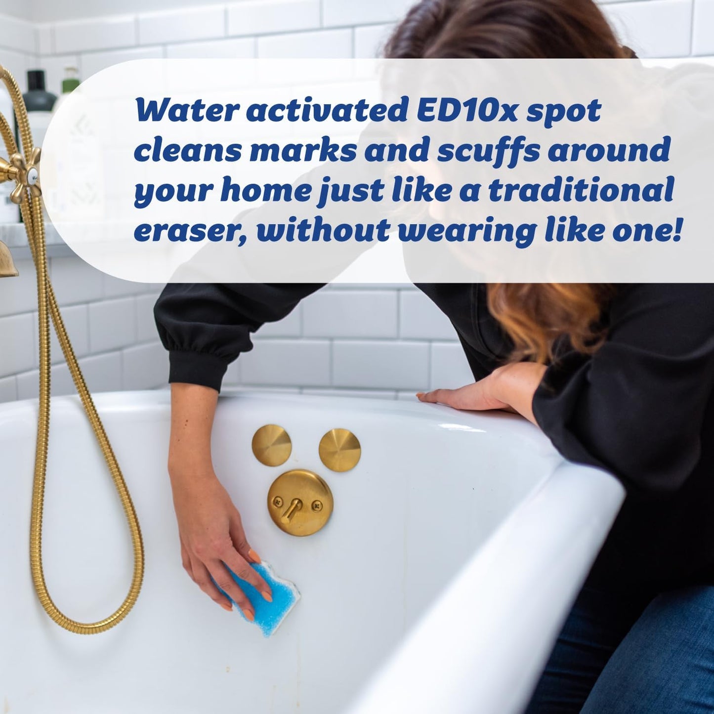Scrub Daddy Eraser Sponge - 10X More Durable with Scrubbing Gems - Effortlessly Removes Dirt & Stains (2 Pack)