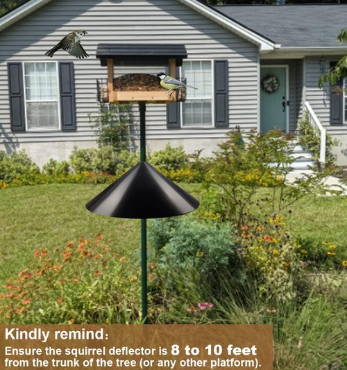 Garbuildman Squirrel Baffle - 19 Inch Diameter Bird Feeder Pole Guard for Outdoor Protection