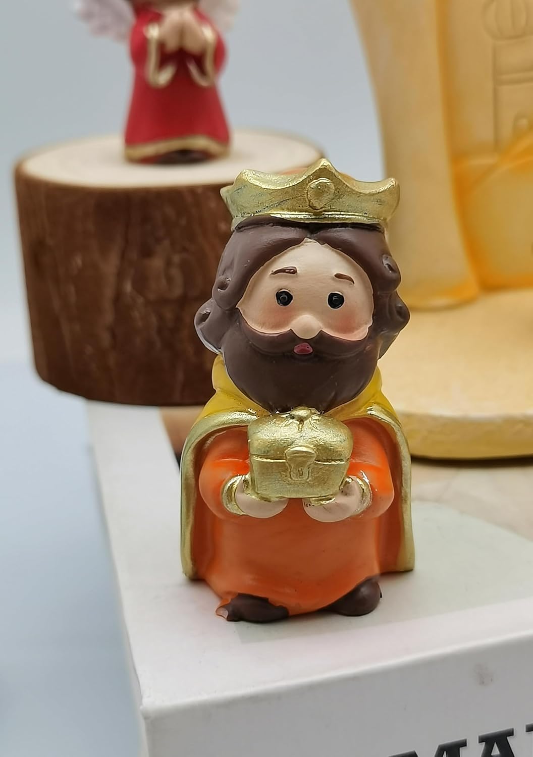 Miniature Holy Family Nativity Figurine - 2.56 Inch Tabletop Christmas Decoration