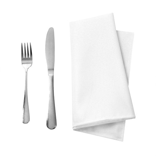 Bailarina Cloth Napkins Set of 120,17x17 inches Dinner Napkins Cloth Washable,Polyester Square Table Cloth Napkin Bulk with Hemmed Edges Ideal for Banquets, Parties and Weddings-White