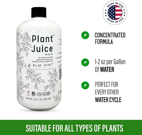 Elm Dirt Organic Fertilizer - All-Purpose Plant Juice for Indoor & Outdoor Use (1 Bottle)