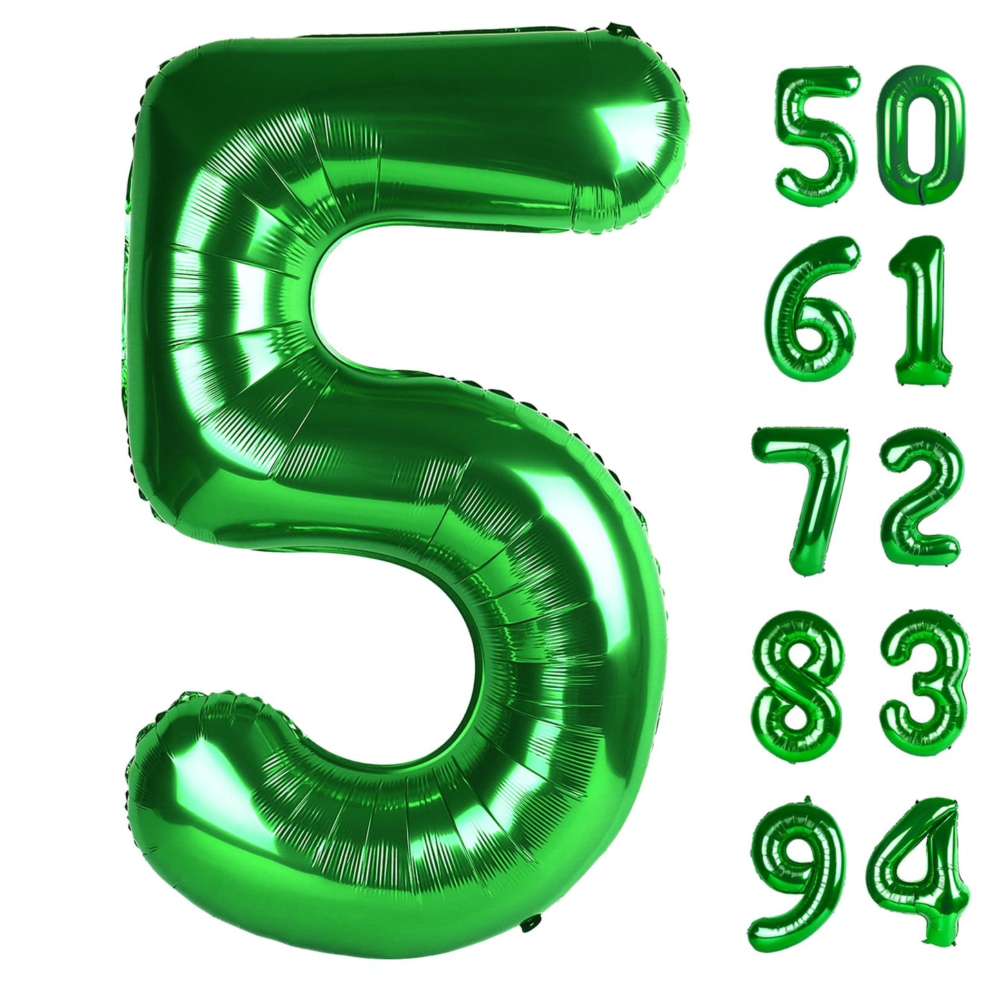 Green 5 Balloon, Number Balloons 40 Inch, 5th Birthday Balloon Decorations, Green Party Supplies, 5 Number Balloons, Number 5 Balloon, Games Theme Birthday Decorations