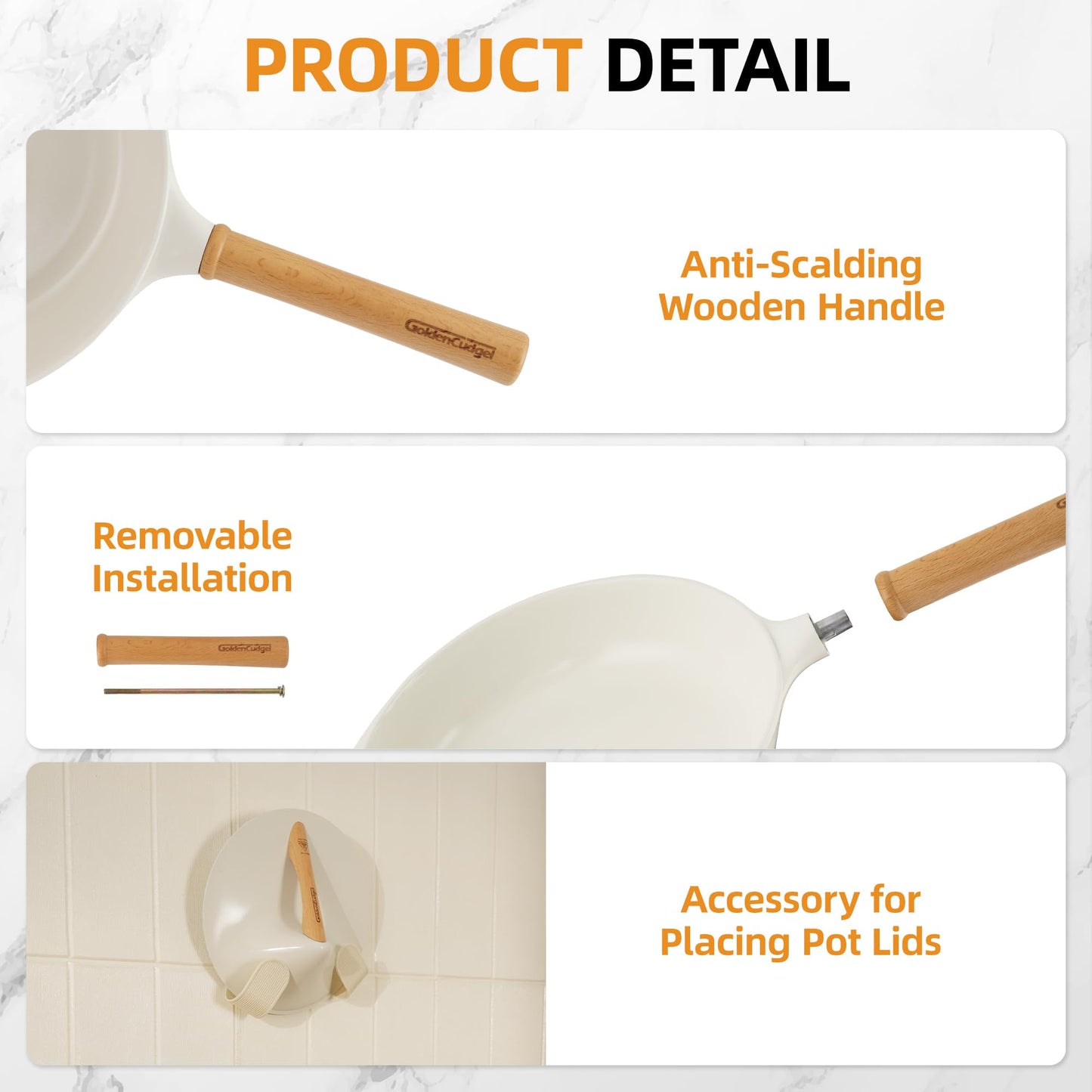 Nonstick Skillet with Lid ,10 Inch Deep Frying Pan, Toxin-Free Ceramic Frying Pan Cookware, Wabi-Sabi Style Healthy Non Toxic Cooking Pan with Helper Handle, Saute Pan Compatible with All Stovetops