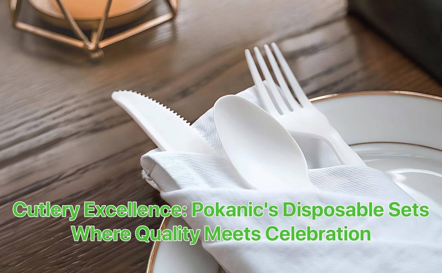 Pokanic Plastic Utensils x [125 Pack] Silverware Wrapped Combo Set Bulk Variety Pack Disposable Cutlery Party Supply Heavy Duty Forks, Spoons, Knives, Napkins, Salt Pepper (125 Pack, White - Set A)