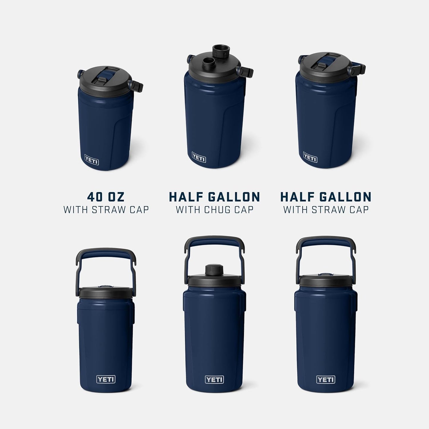 YETI Silo Half Gallon Insulated Water Jug - Leakproof Sports Bottle with Fence Hook Handle | Keeps Drinks Ice-Cold for Gym & Tournaments