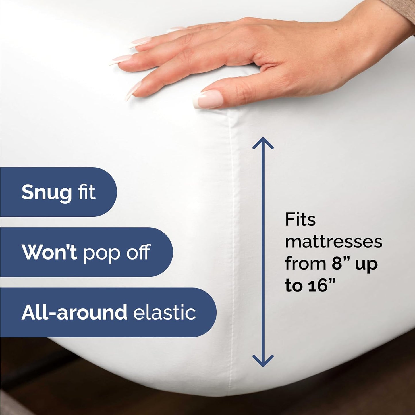 Skiennix Twin XL Sheet Sets - Complete 4-Piece Bedding - Deep Pocket, Wrinkle-Free - Cooling & Breathable - White, Bulk Case Pack of 10