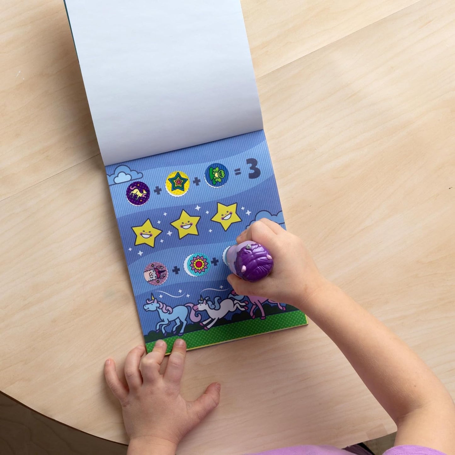 Melissa & Doug Sticker Wow!™ Activity Pad - 24 Pages with 300 Stickers - Arts and Crafts Fidget Toy for Kids Ages 3+ - Purple Unicorn