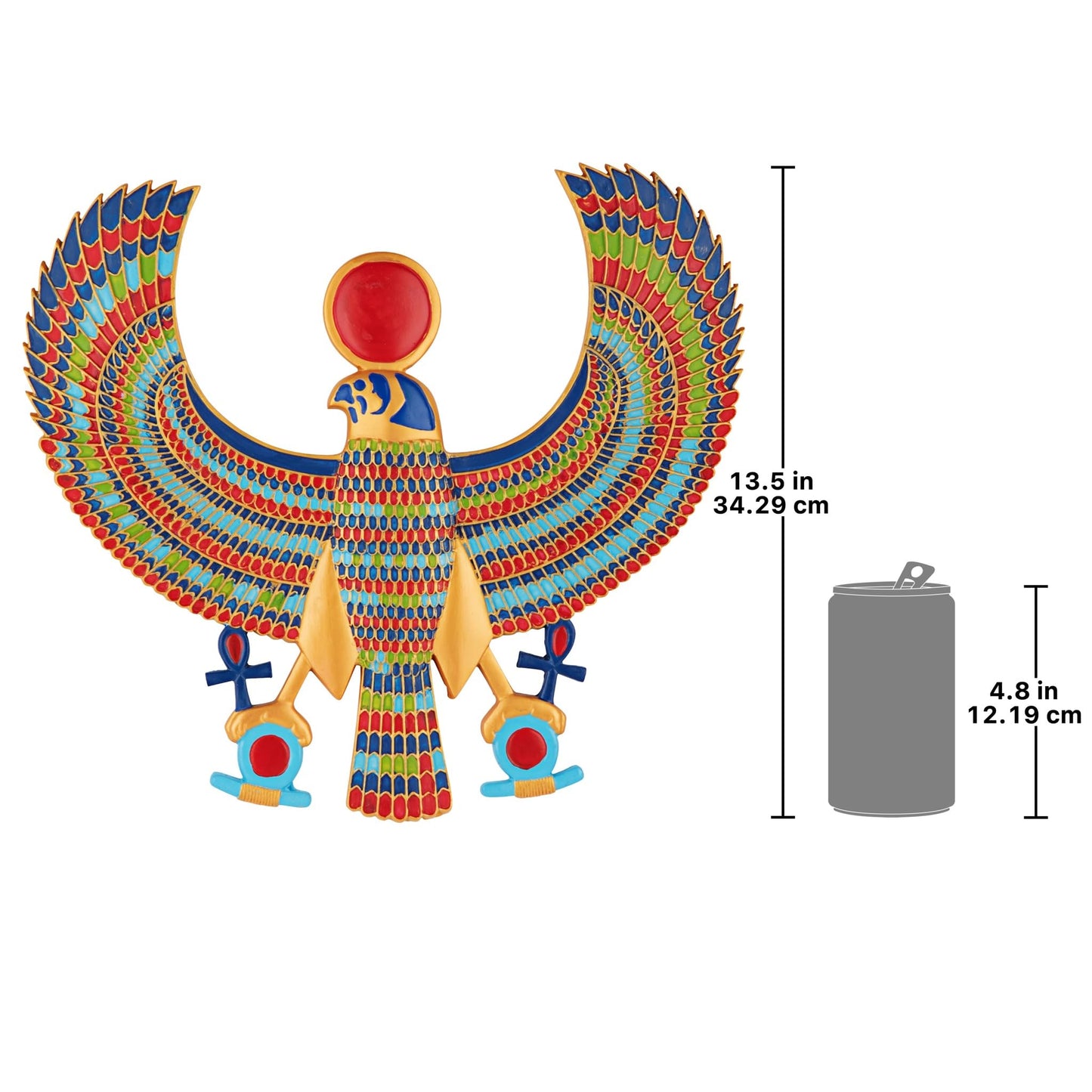 Design Toscano AH22206 Horus Egyptian Wall Plaque,Full Color,15 Inch, Living Room